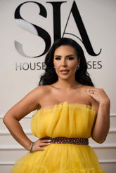 Cercei Carla cu cristal albastru regal Sia House pentru femei elegante